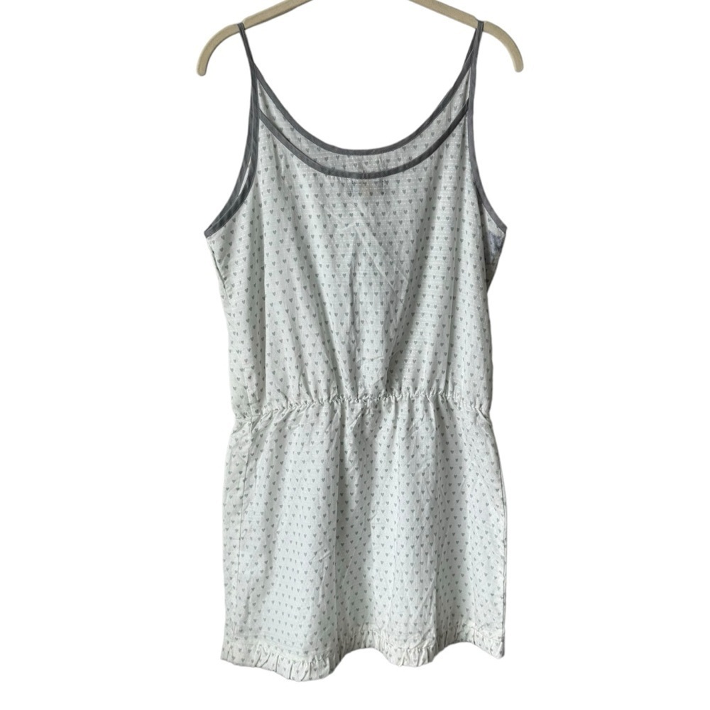 Eve Gravel Jude Silk Blend Heart Pattern Spaghetti Strap Mini Dress Tunic Size L - Picture 7 of 11